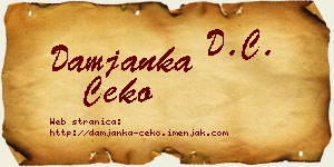 Damjanka Čeko vizit kartica